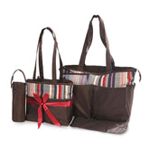 MOTHER BAG SET BRUNETTE STRIPES - 5 PCS